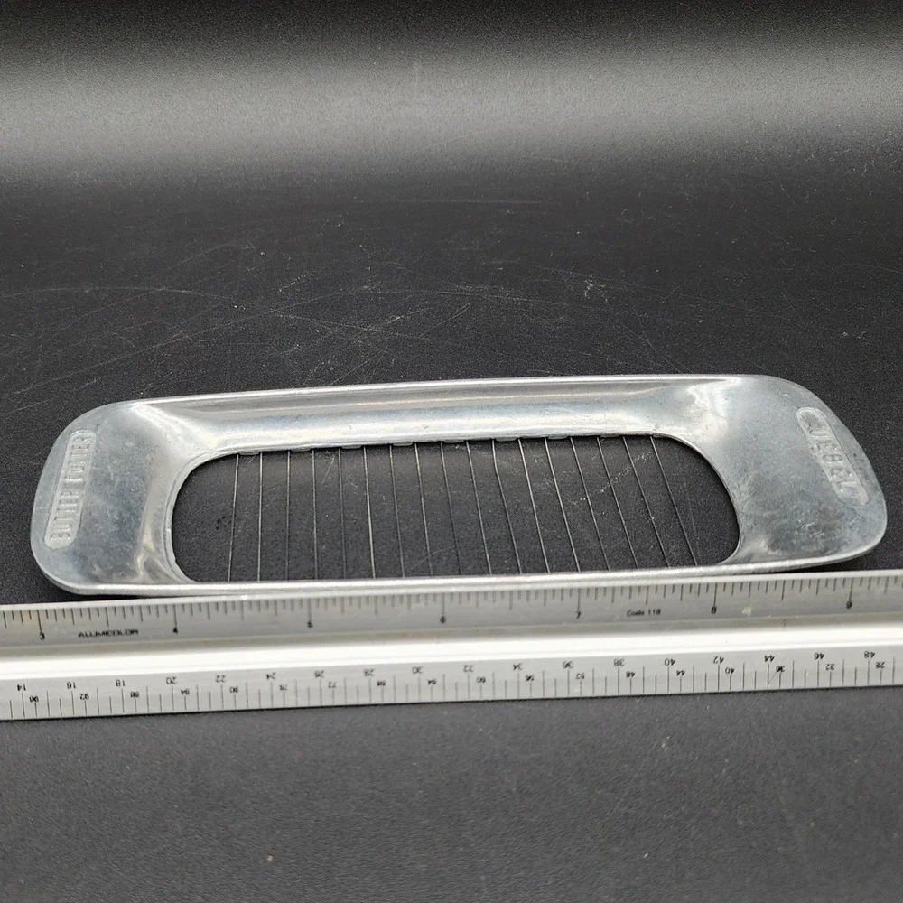 Uebel  Silver Butter Cutter Slicer Vintage Aluminum Kitchen Tool Retro MCM